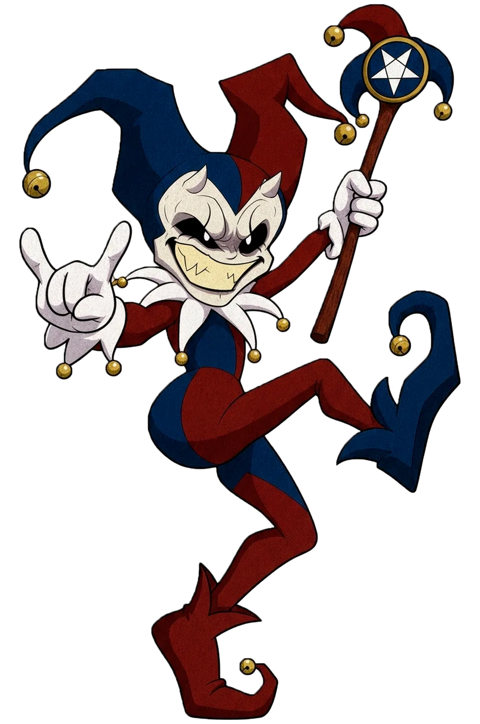 El Juglar, la mascota de Juglarpro, haciendo los cuernos del metal