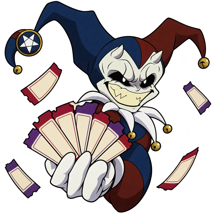 El Juglar abanicando entradas como cartas de magia